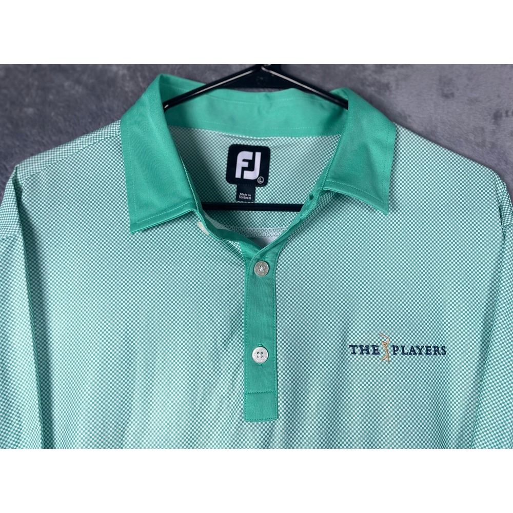 FootJoy Mens The Players Championship Golf Polo Shirt Green Size Large